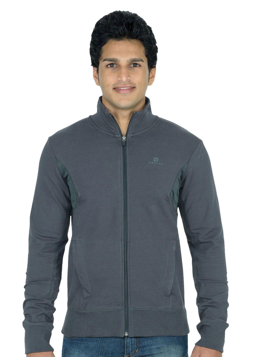Domyos Men Grey Second Skin Jacket